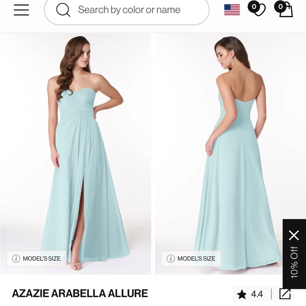 Azazie Arabella Allure Strapless Gown